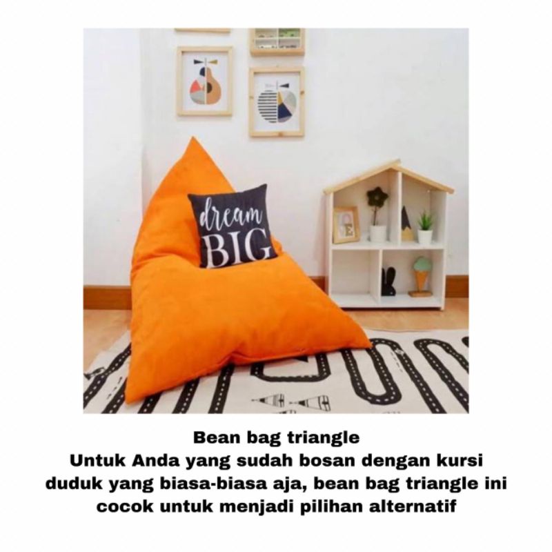 Bantal kursi malas bean bag / kursi sofa santai / kursi bean bag triangle