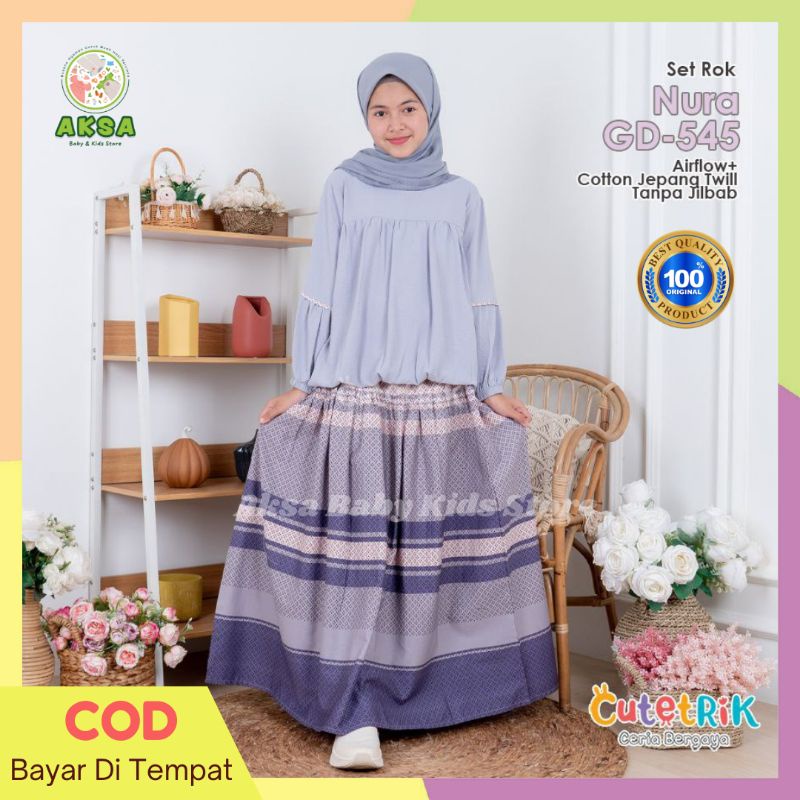 BAJU SETELAN ROK ANAK PEREMPUAN CUTETRIK  3-12 TAHUN