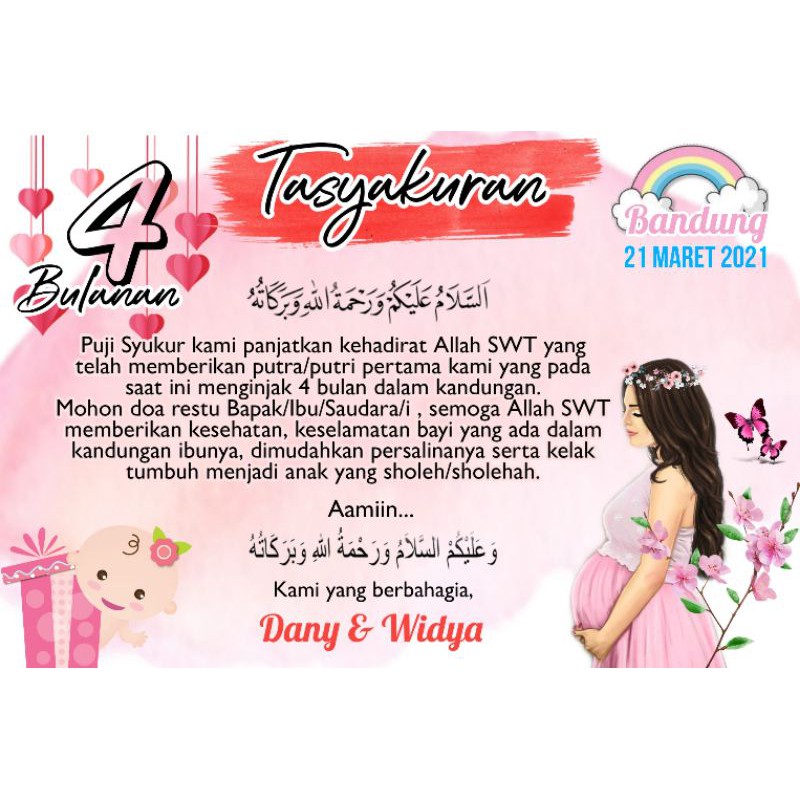 

STICKER TASYAKURAN 4 BULANAN/7 BULANAN KEHAMILAN