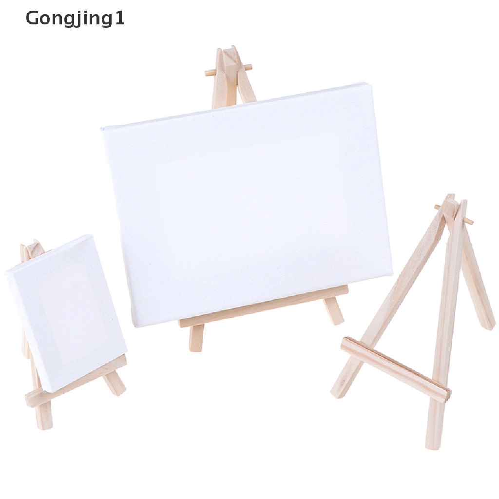 Gongjing1 Tripod Mini Bahan Kayu Untuk Display Lukisan Kanvas