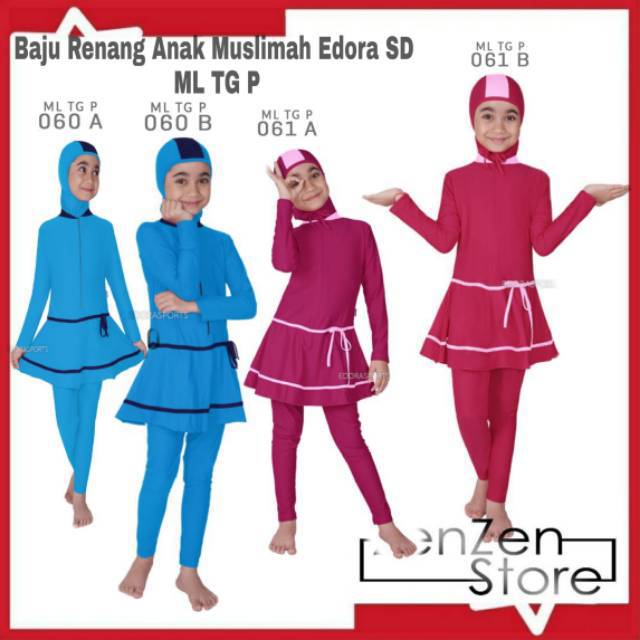 Baju Renang Anak SD Perempuan Cewek Edora ML TG P Series Baju Renang Anak SD Perempuan Cewek Edora ML TG P Series