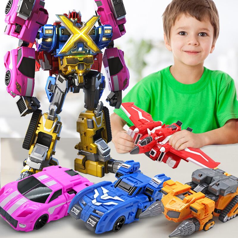 27CM  Mainan Miniforce X Lucybot Lucy Bot Ranger 5 Styles Transformer Machine Car Figure Toy