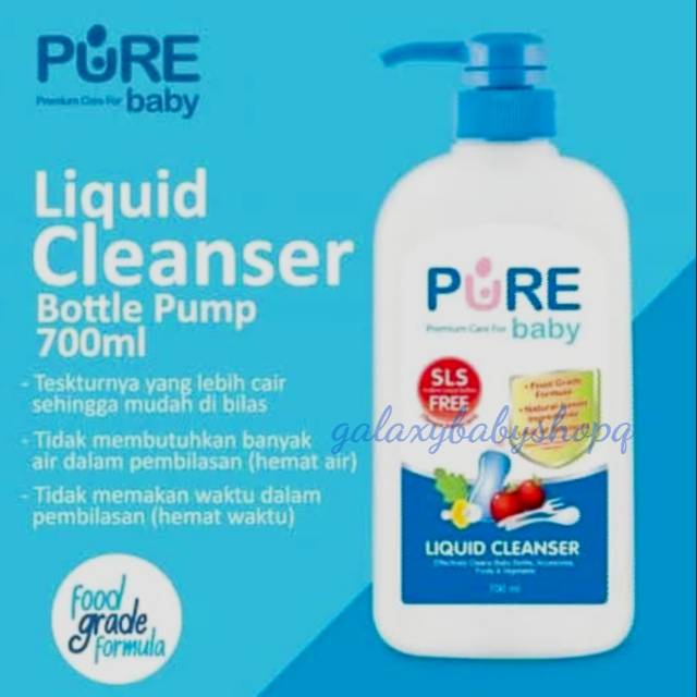 Pure Baby Liquid Cleanser Pump 700ml