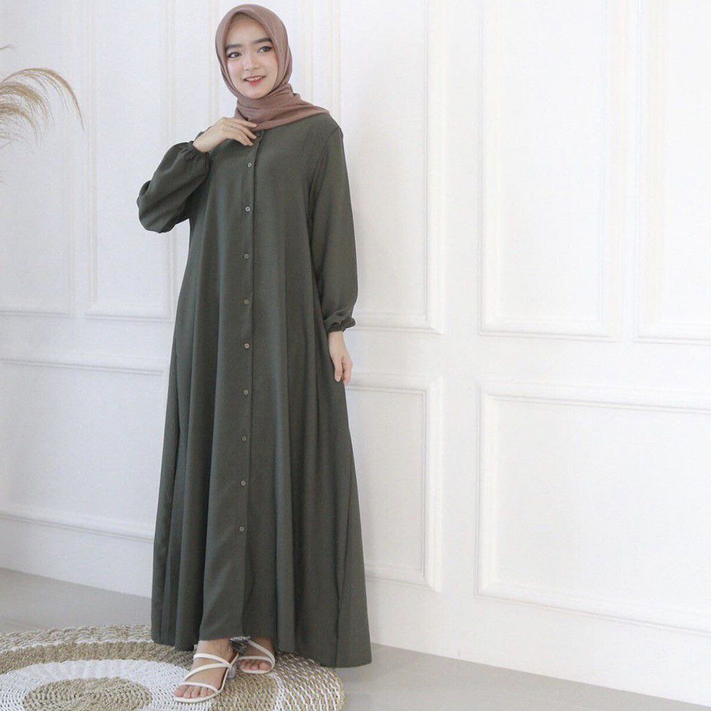 JAYA.Co Gamis Nidia Full Kancing Busui (bahan bisa melar)