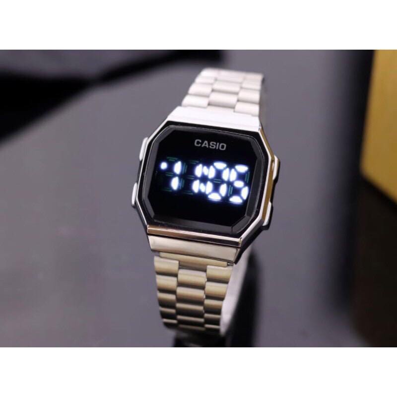 Casio A-168W Touch Watch Display Silver