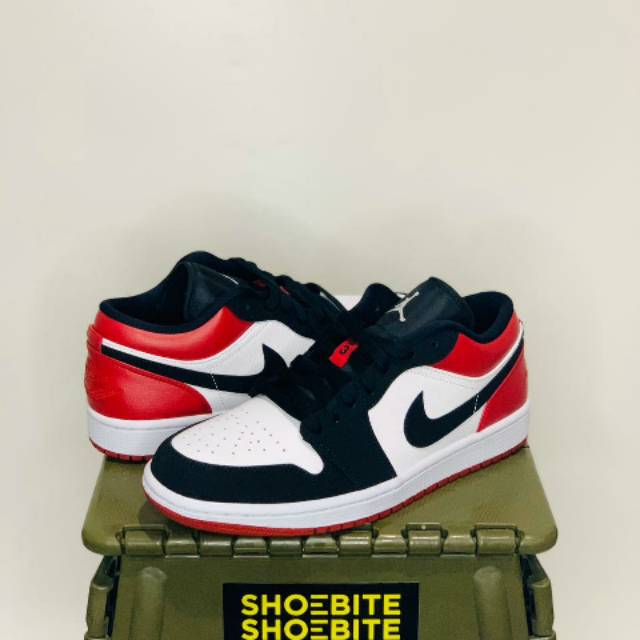 NIKE AIR JORDAN 1 LOW BLACK GYM RED 2