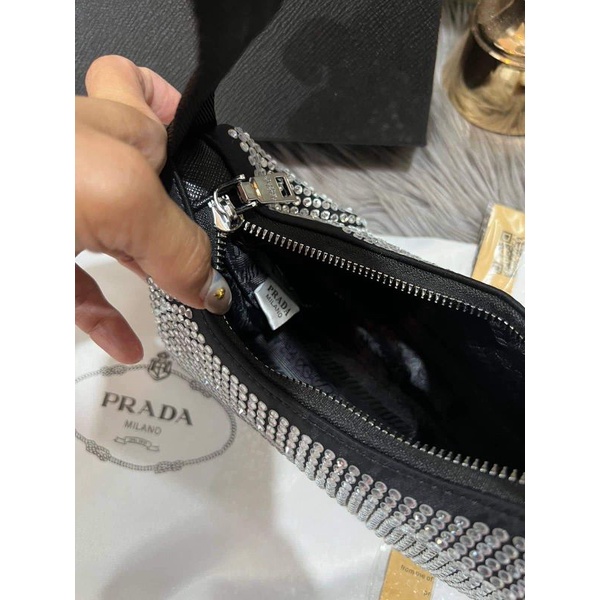 NEW ITEM tas pr4d4 fuji hobo bling bling free box