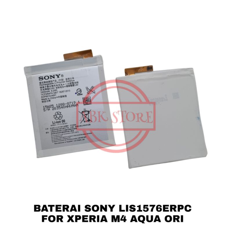 BATRE BATERAI BATTERY SONY XPERIA M4 AQUA LIS1576ERPC ORIGINAL