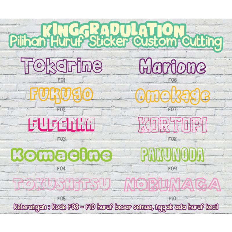 

Sticker Cutting Custom // Stiker Nama