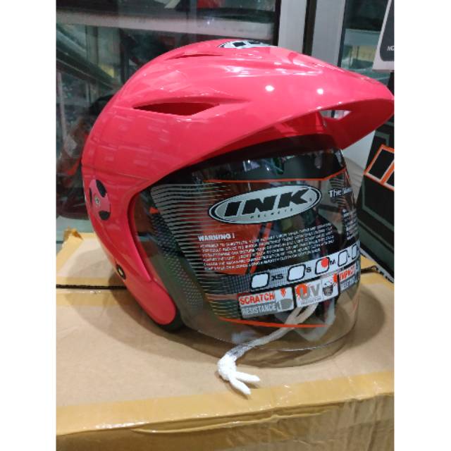 HELM INK CX25 SOLID MAGENTA HELM HALF FACE INK CX 25 PINK MAGENTA HELM INK ORIGINAL ASLI SNI MURAH
