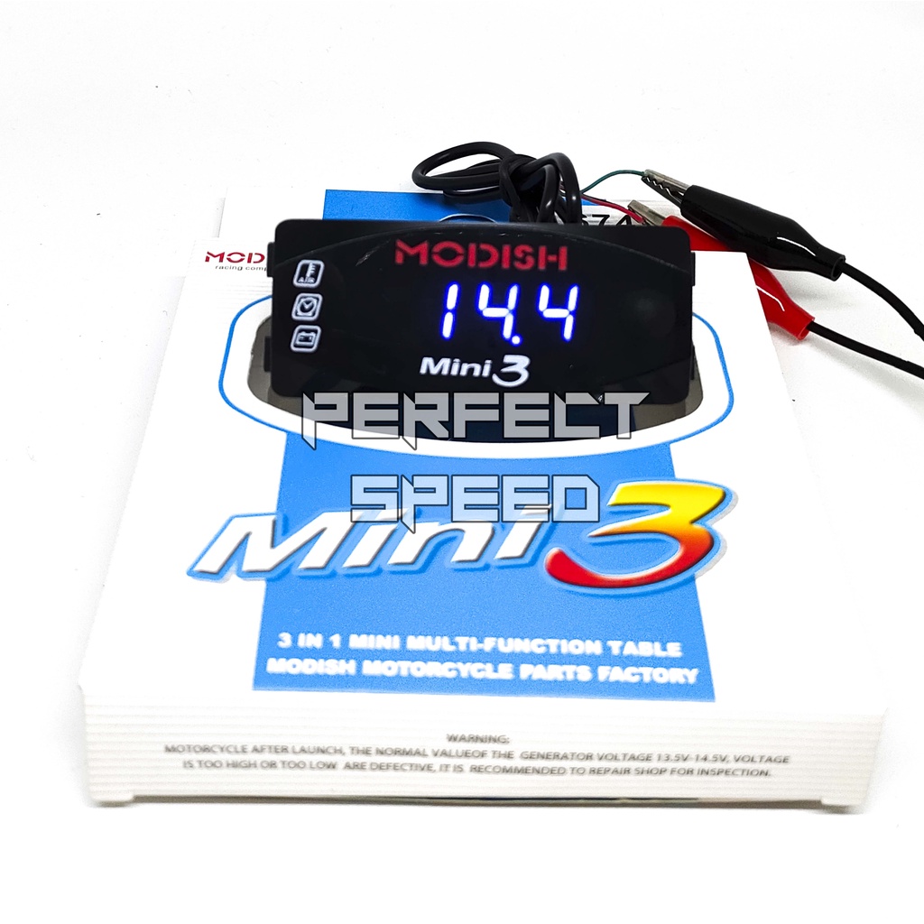 VOLTMETER AKI MOTOR DIGITAL 3IN1 VOLTAGE/TEMPERATUR/TIME BISA UNTUK SEMUA MOTOR