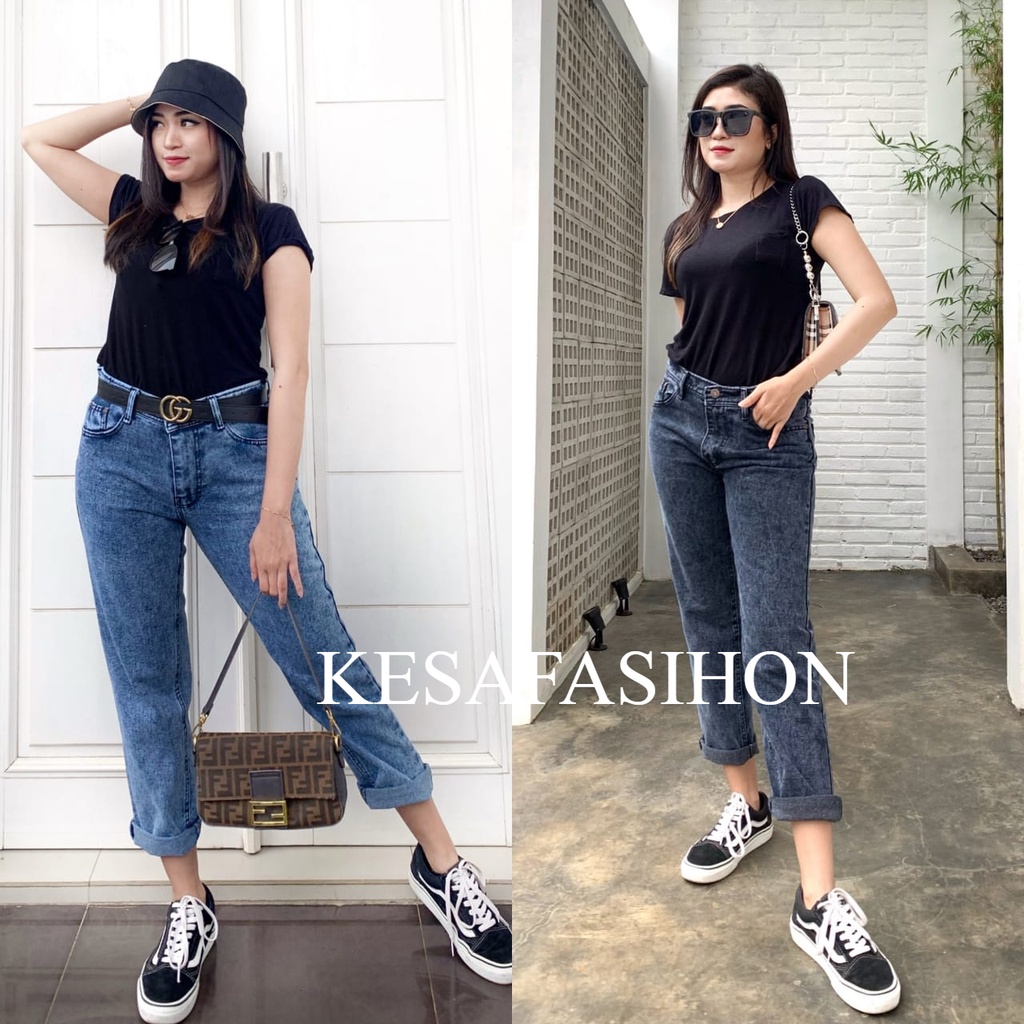 CELANA JEANS BOYFRIEND WANITA KEKINIAN //CELANA JEANS WANITA TERBARU