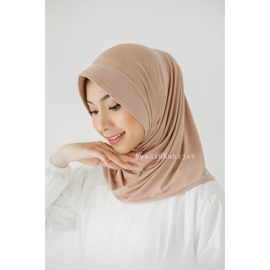 𝐁𝐘 𝐀𝐃𝐈𝐍𝐃𝐀 Hijab Sport Bergo Voly Jilbab instant adiba Jersey Polos Jokowi