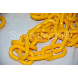 rantai plastik 6mm / gantungan baju distro / rantai gantungan baju kuning