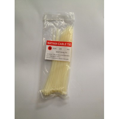 KABEL TIES PANJANG 25cm / SIZE 3,6X250MM PUTIH / NYLON CABLE TIE 100pc
