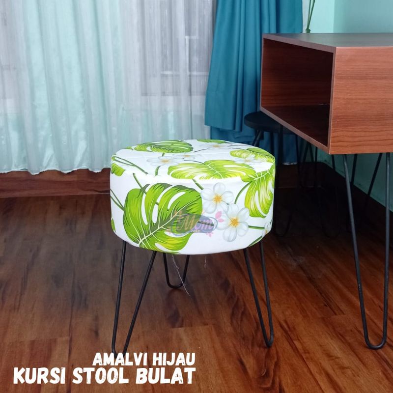 sofa stool bulat ruang tamu teras