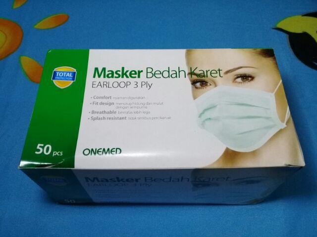 Masker Earloop Masker Bedah Karet Motor Debu Mulut Onemed