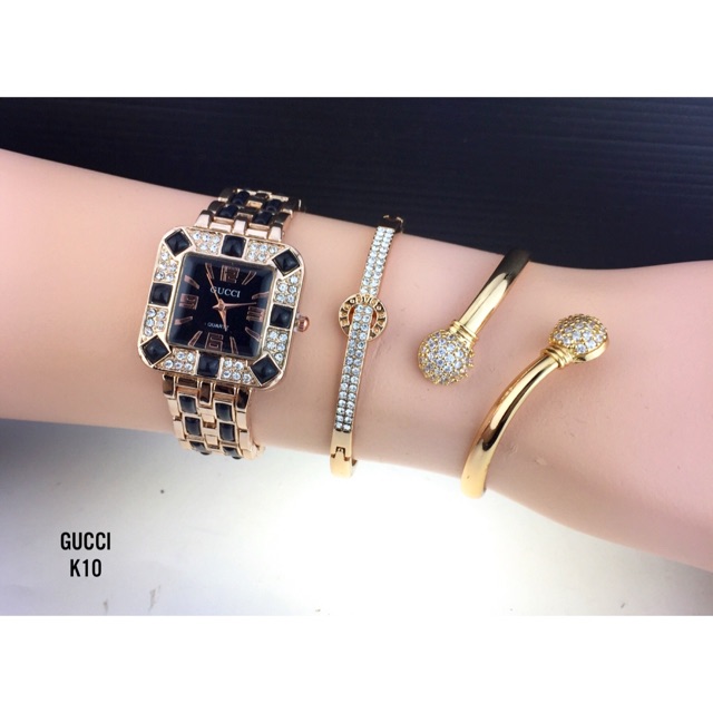 Set jam gelang Gucci