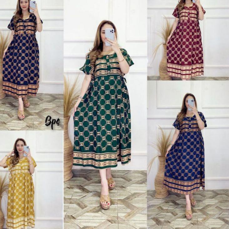 Koleksi Terbaru.. Dress midi // dress Arken // midi dress // bahan santung // gamis midi // dress wa