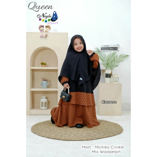 Gamis anak syari Queen by Nayla Kids