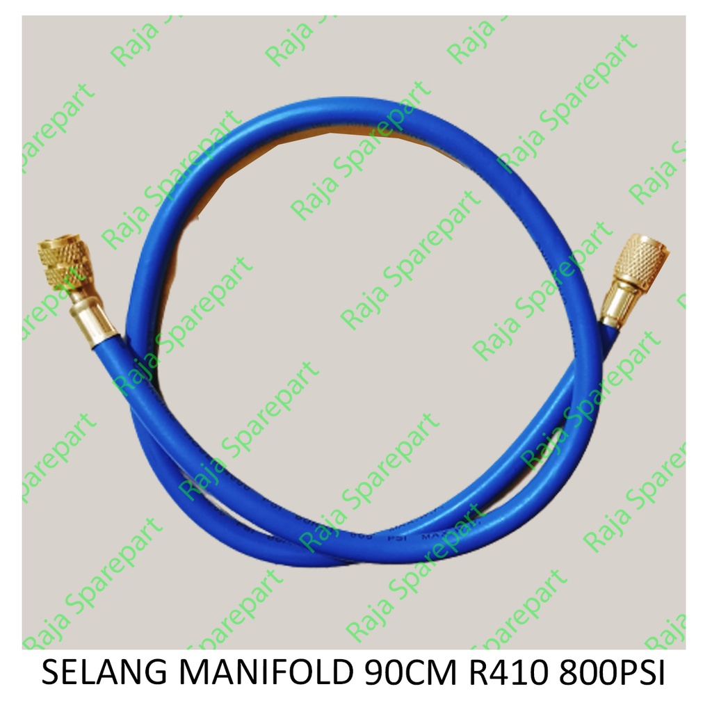 Selang Manifold R410/R32 90Cm 800Psi Biru