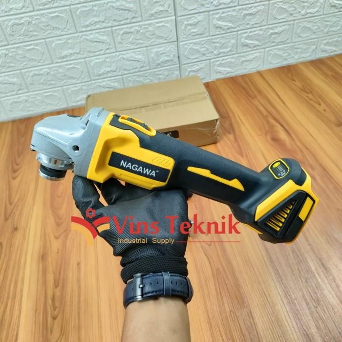 Rainda | Cordless Angle Grinder 4 Inch Mesin Gerinda Baterai Nagawa Cg100U Kekinian Terlaris