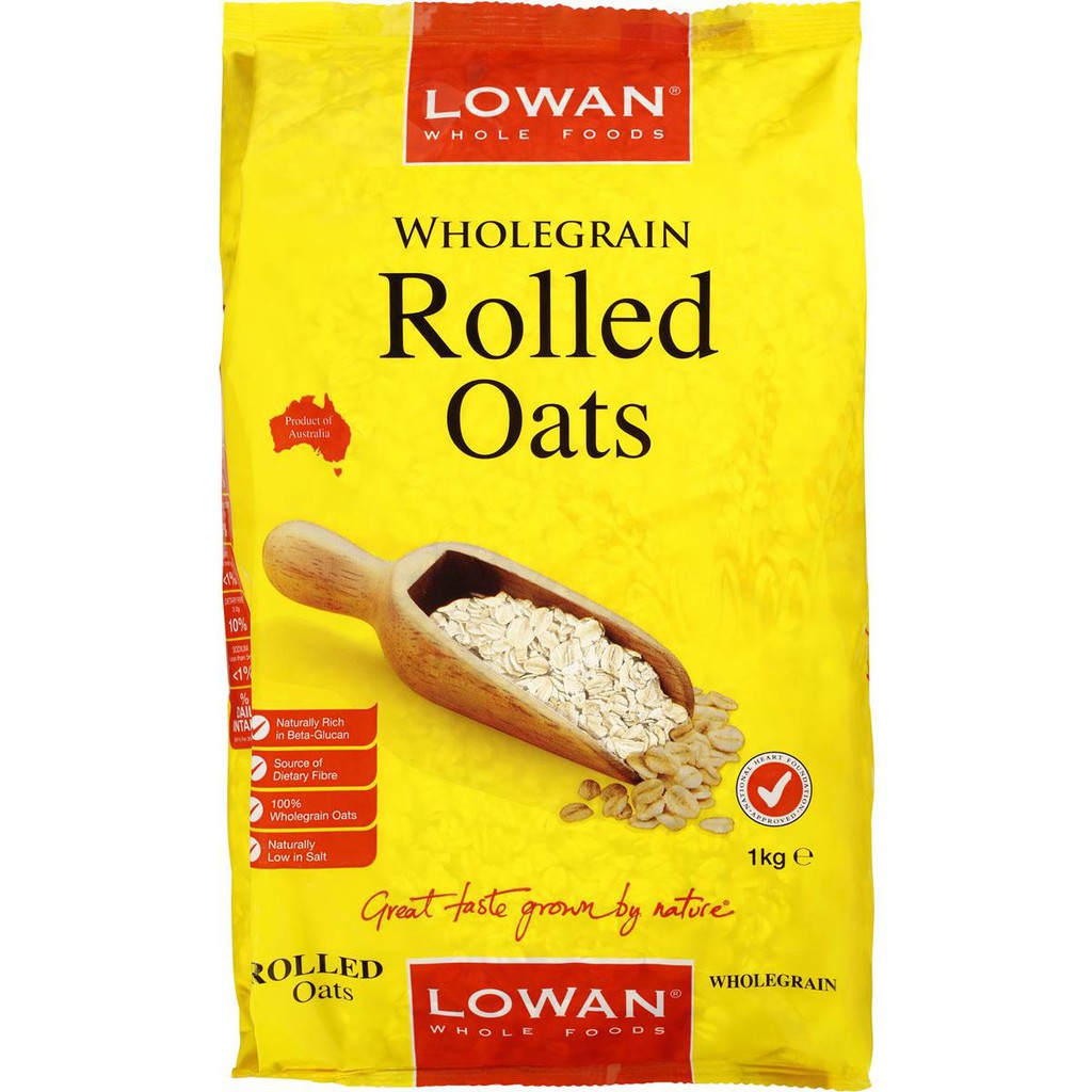 

LOWAN WHOLEGRAIN ROLLED OATS (1KG)