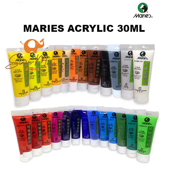 

Acrylic Maries 30 ml Paint Acrylic Colour Maries Cat Acrylic 30ml Cat Akrilik Murah