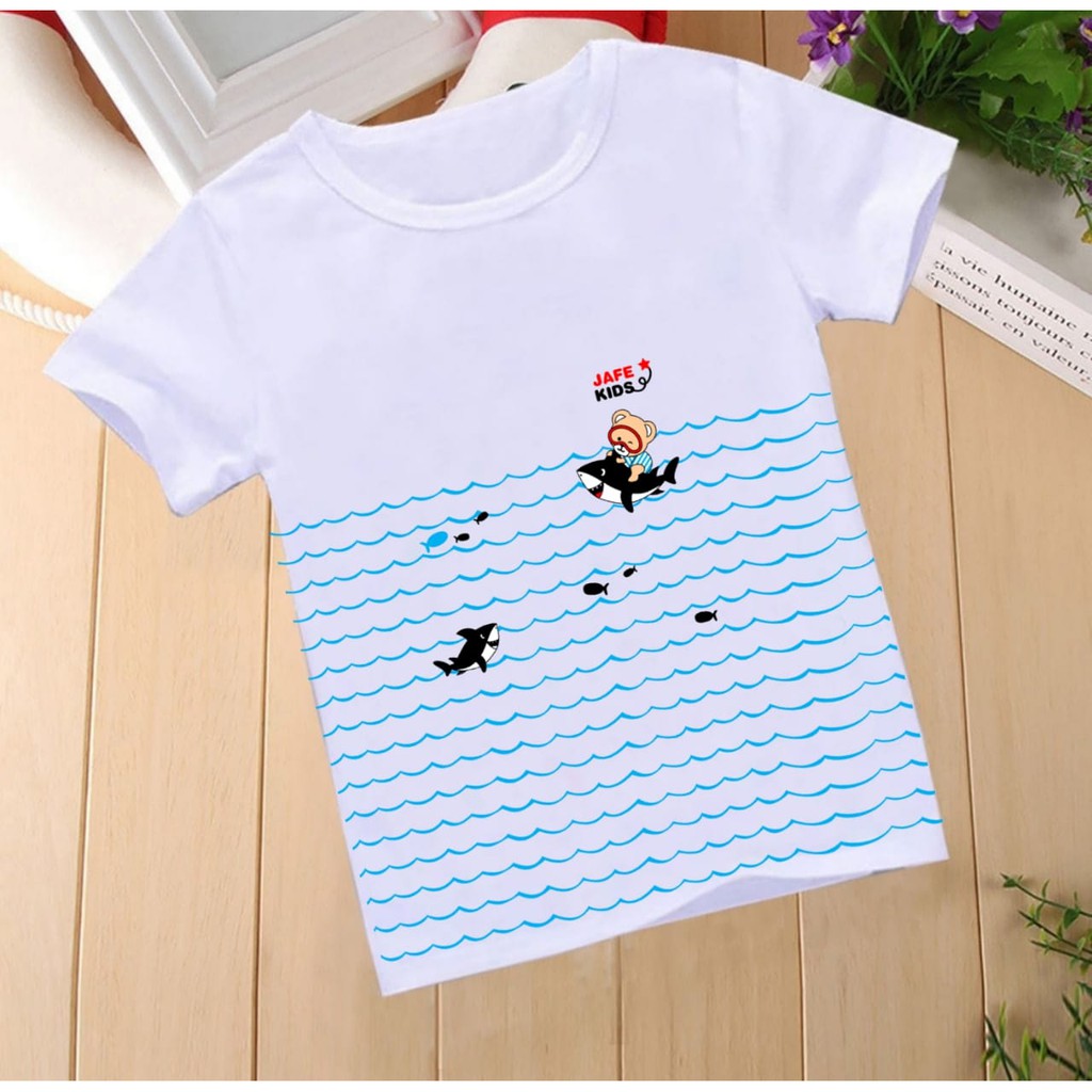 bisa COD / DS / KAOS ANAK BOY MOTIF SEA / TERLARIS