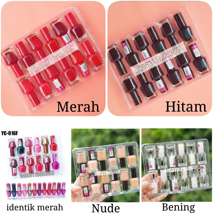 

PASTEL-DRY-OIL- 12PCS KUTEK NYX @8ML - IDENTIK MERAH -OIL-DRY-PASTEL.