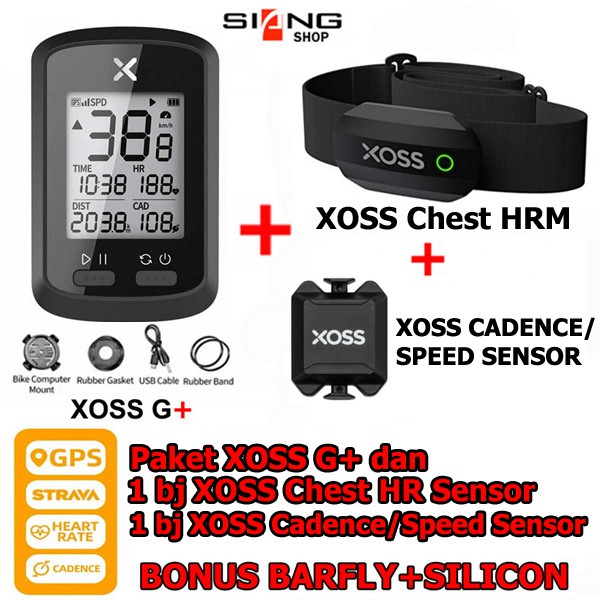 Paket XOSS G Plus dan XOSS HR + Cadence