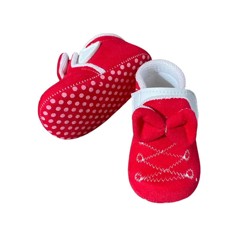 sepatu prewalker bayi perempuan 0 12 bulan / sepatu prewalker bayi perempuan / sepatu baby prewalker / sepatu bayi prewalker Bordir pita