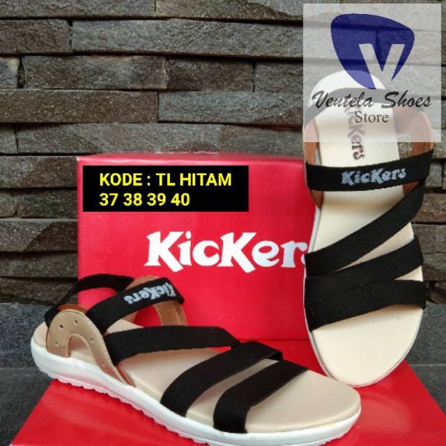 sandal tali karet cewek sandal kickers perempuan sandal gunung wanita trandy