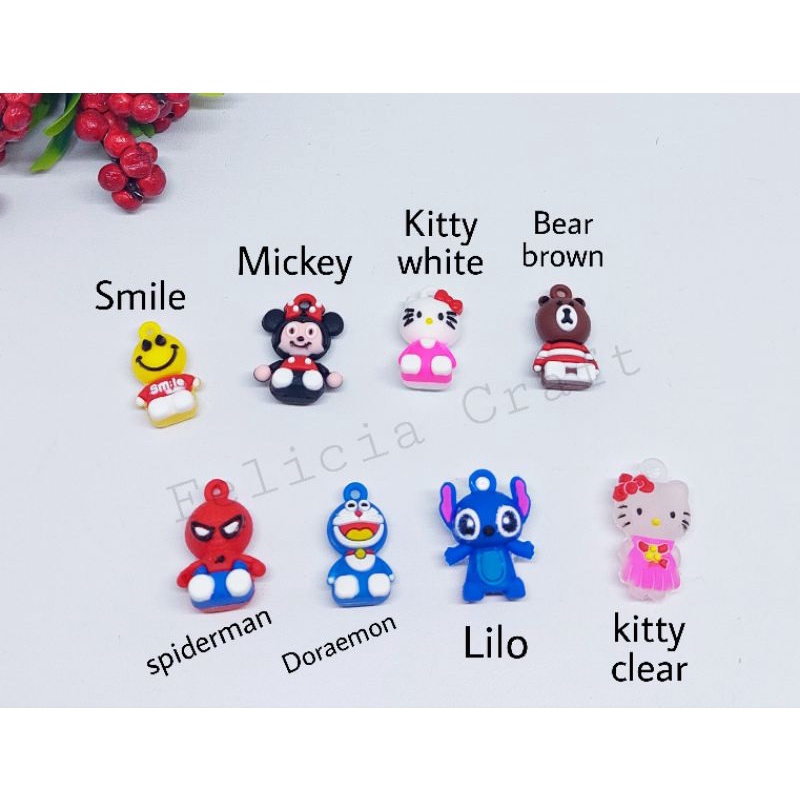 Charm gantungam karet karakter [1pcs]