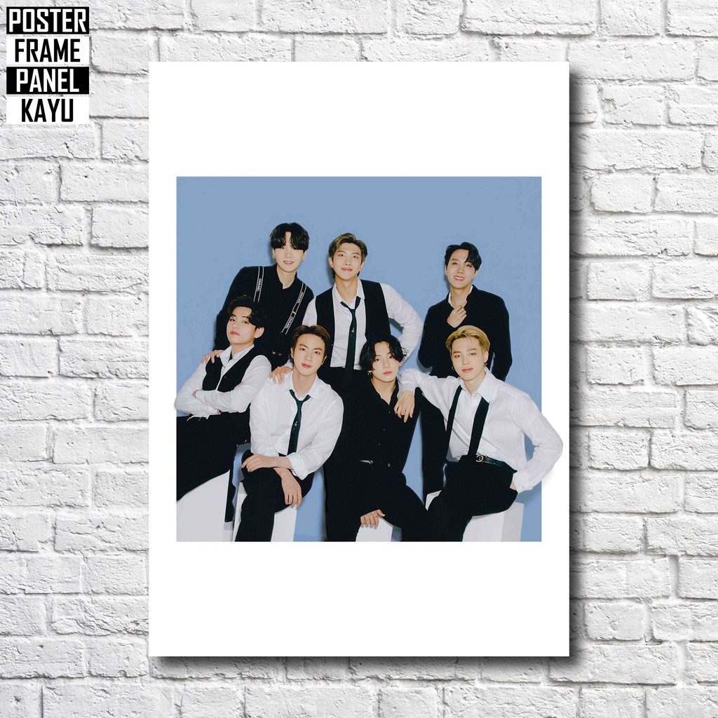 Poster BTS New Year Eve Live 2021 Frame Kayu Solid A4 BTS498