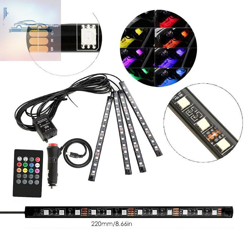 LAMPU LED KOLONG MOBIL RGB LAMPU DASHBOARD 16 WARNA REMOT + SENSOR MUSIC