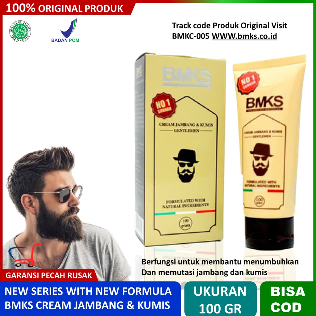 BMKS KRIM CREAM PENUMBUH JENGGOT,BREWOK,KUMIS, JAMBANG/Penumbuh brewok original/penumbuh jenggot cep