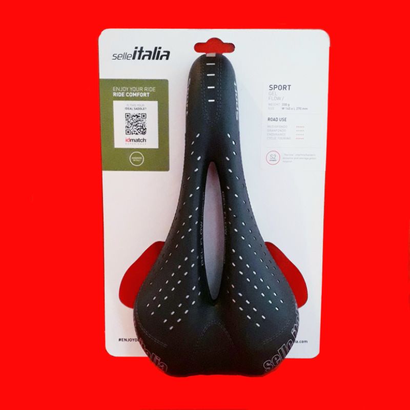 SADDLE SELLE ITALIA SPORT GEL FLOW 140 MM - SADEL SEPEDA