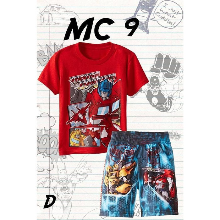 SALE 10% - Setelan Anak Laki-Laki MomCare (MC) 9 D Robot (HABISKAN STOK)