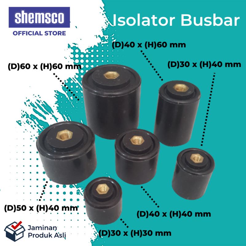 Jual 30x40 Baut Screw M6 Isolator Busbar Coklat Shemsco Insulator
