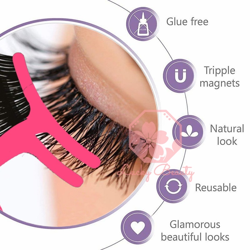 COCO MAMA Bulu Mata Palsu Tanpa Lem Bulu Mata Magnet Natural False Eyelashes Bulu Mata Eyelash Extension Tidak Perlu Lem Eyelash Extension Bulu Mata Palsu Natural Penjepit Bulu Mata Eyelash Curler Make Over Eyelash Magnet