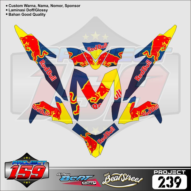 Sticker Decal Beat eSP x Street - Project 239 Red Bull Racing