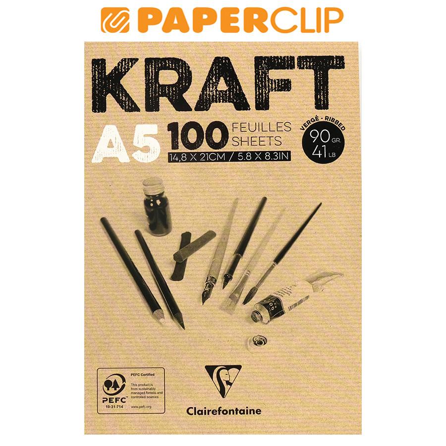 

SKETCHBOOK CLAIREFONTAINE KRAFT BROWN PAPER A5 96544C