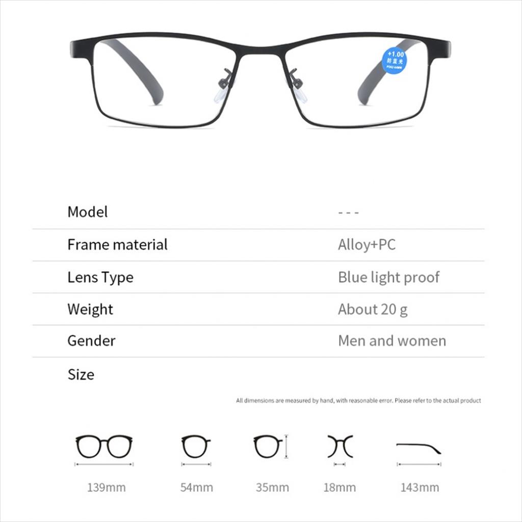 Kacamata Baca Lensa Plus Anti Radiasi +1.00 s/d + 4.00  Kacamata Pria Reading Glasses 8049