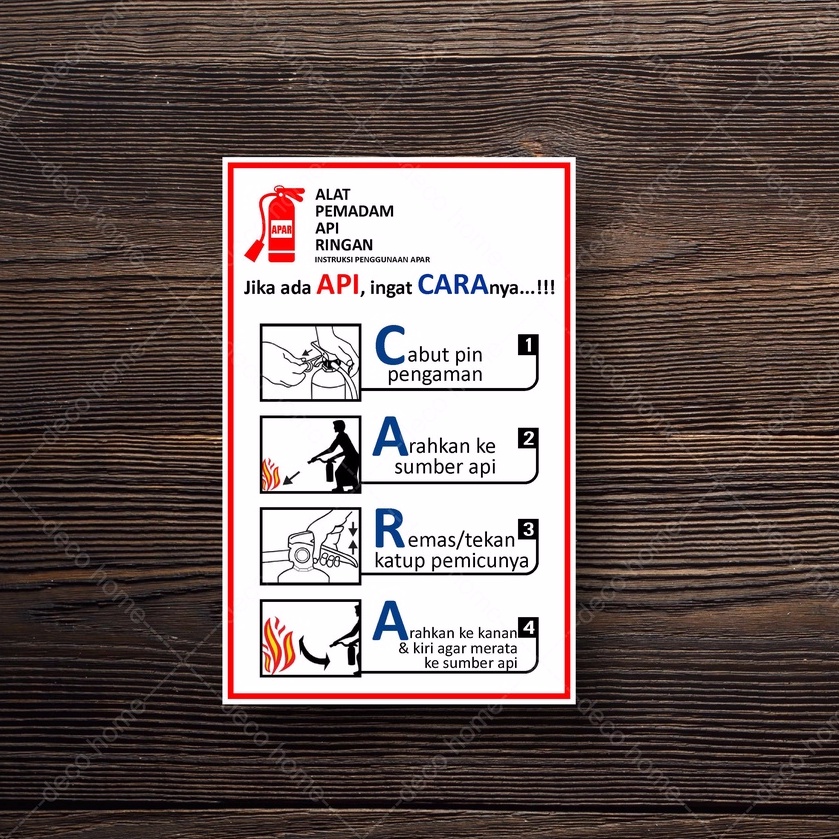 

Sticker Waterproof CARA Pemadam Api Instruksi Penggunaan Apar