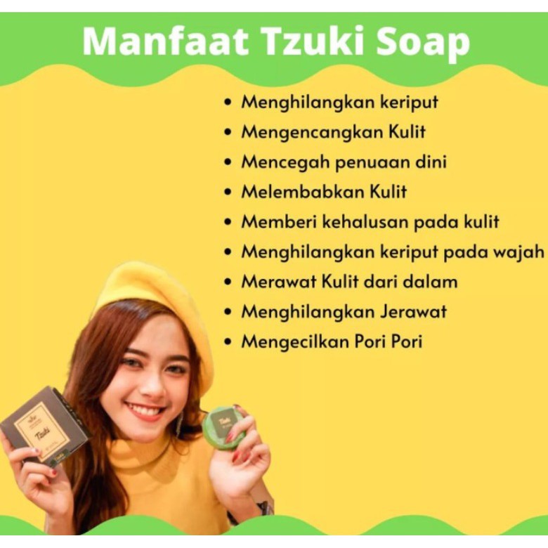 SABUN Wajah Muka TZUKI PEMUTIH KULIT ORIGINAL 100% BPOM PREMIUM Whitening Bukan Dosting QM Klinskin