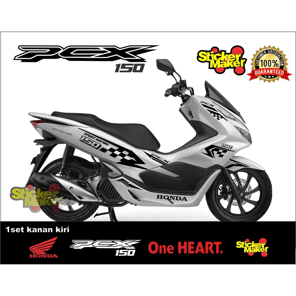 COD stiker cutting pcx 150 sticker striping body honda pcx 150 putih