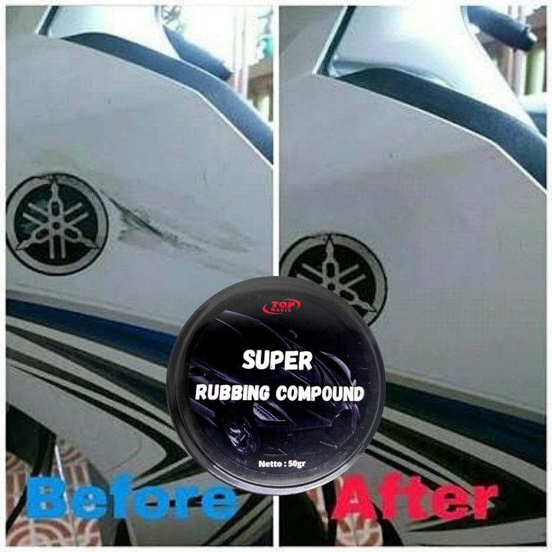 TOP SUPER RUBBING Compound Alat Poles Mobil Penghilang Baret Mobil Motor Helm Permanen COD Compound Mobil