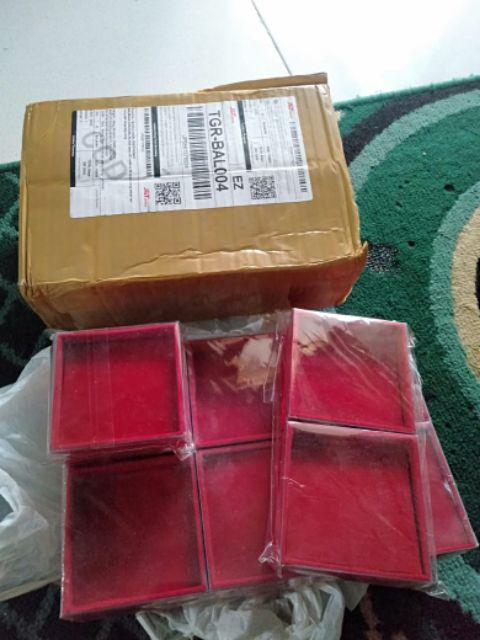 Kotak Box Beludru Tempat Gelang Kalung - Perhiasan