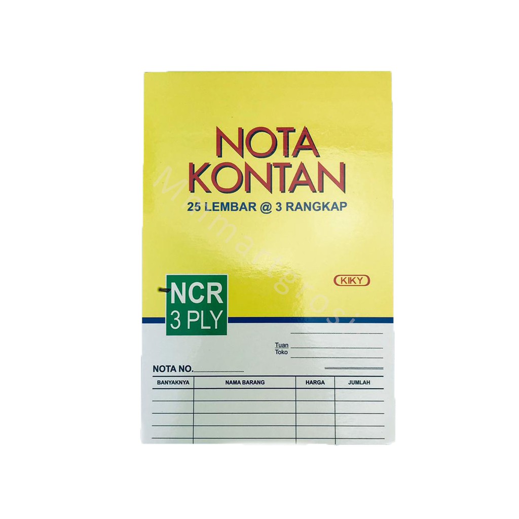 Kiky / Nota Kontan / Nota Kecil / 25lembar 3ply